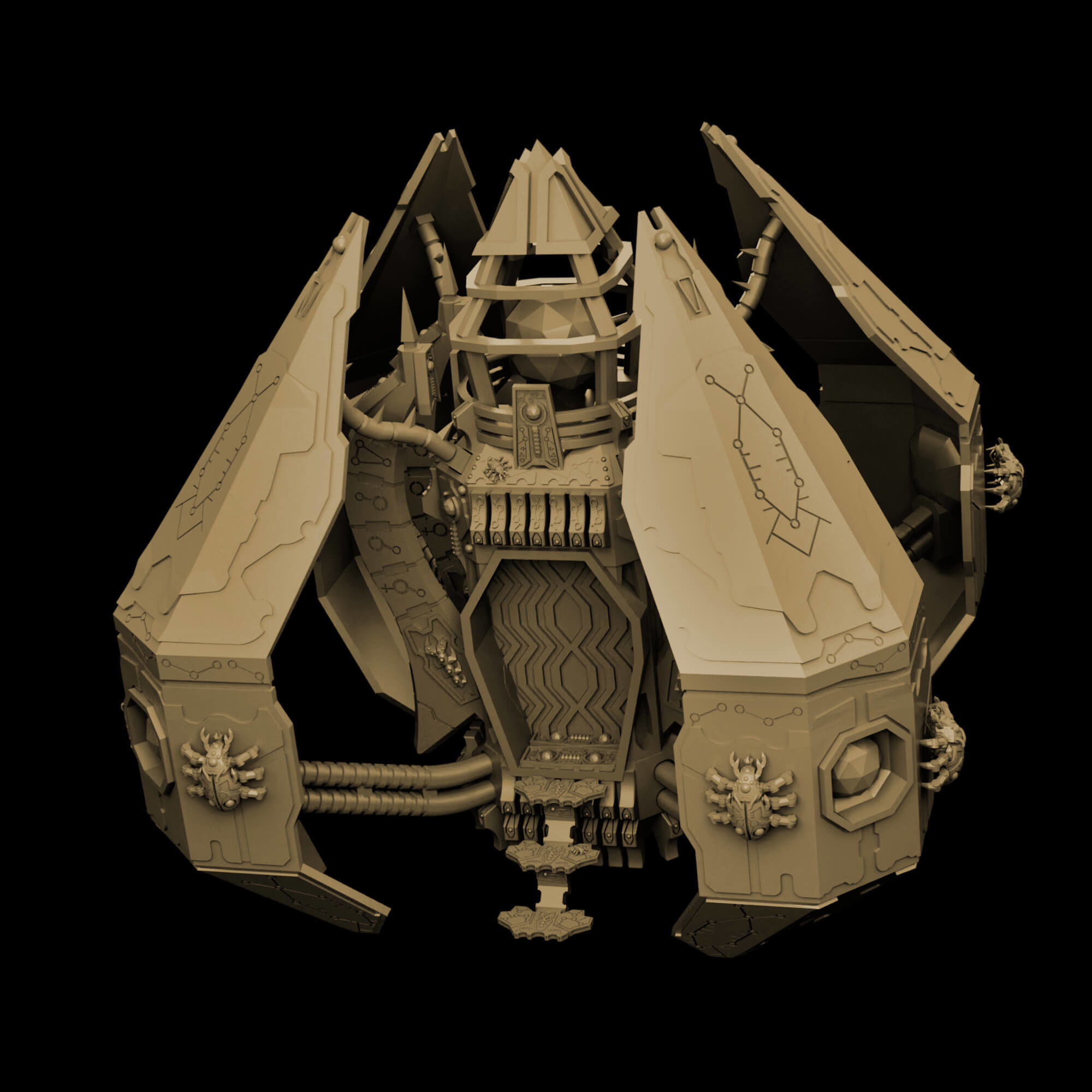 Eternal Dynasty Monolith Sci Fi Miniature 3D print model_3