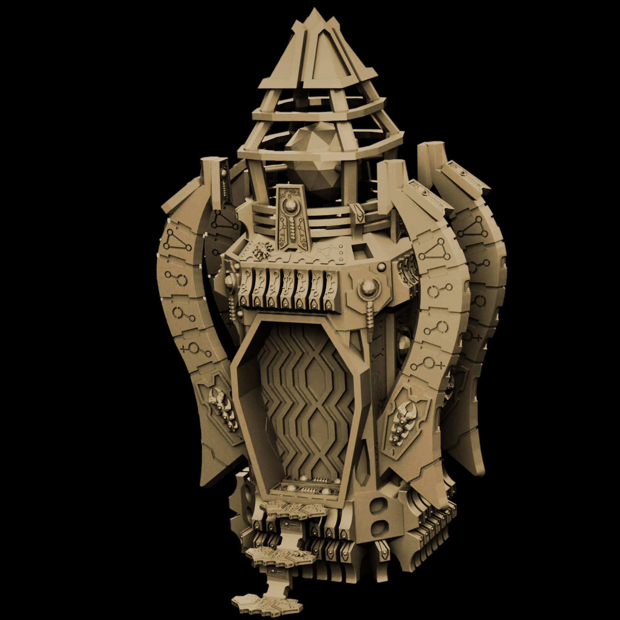 Eternal Dynasty Monolith Sci Fi Miniature 3D print model_9