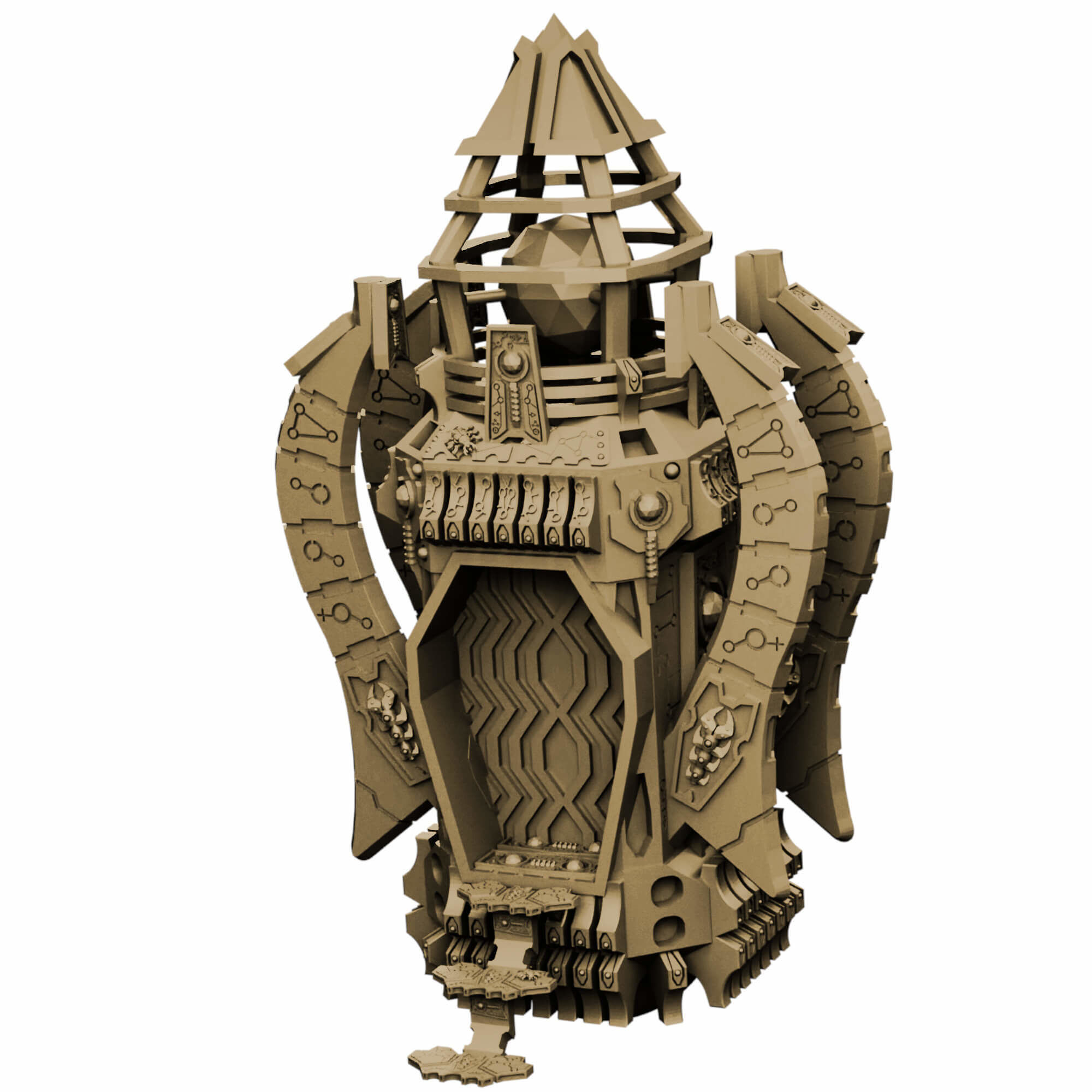 Eternal Dynasty Monolith Sci Fi Miniature 3D print model_33