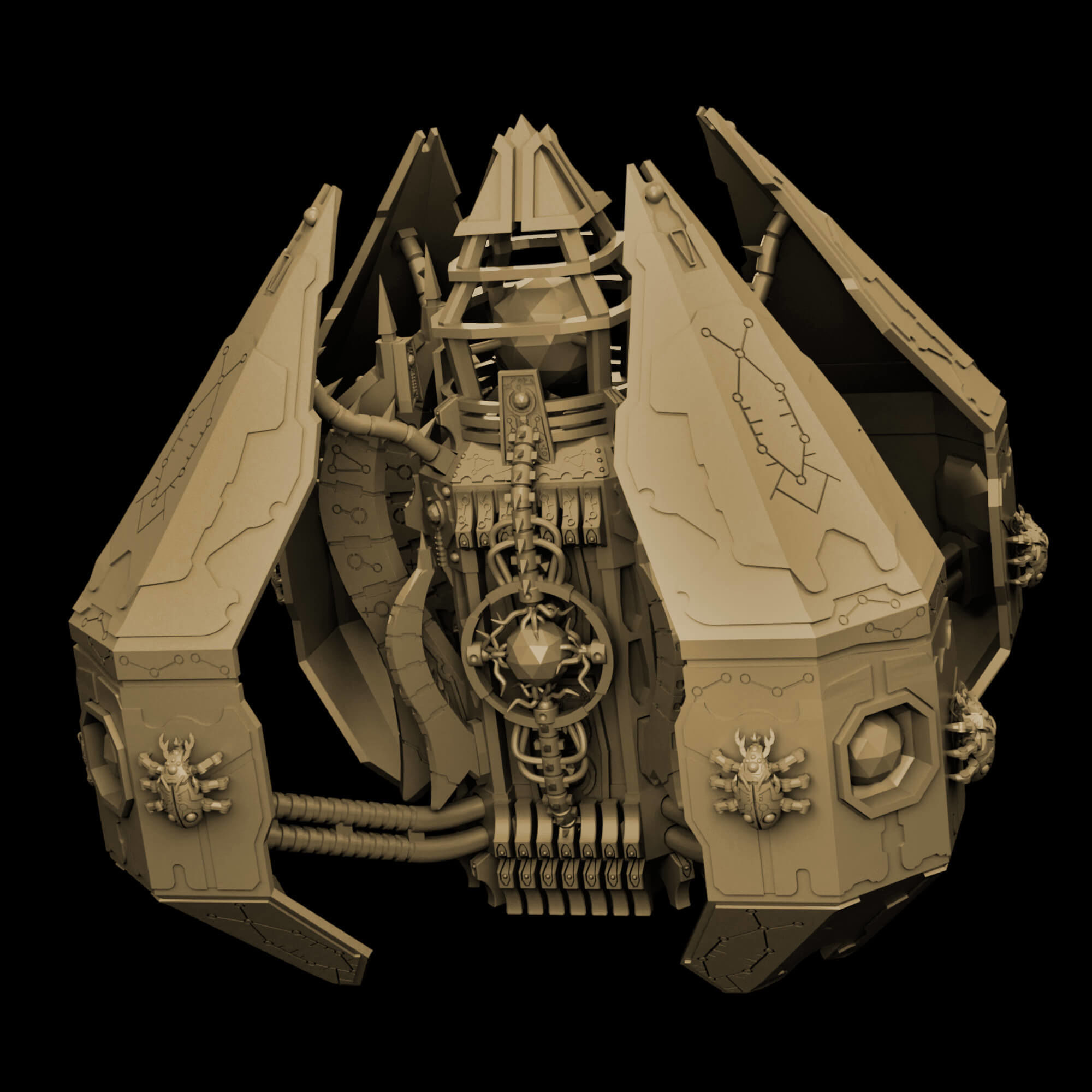 Eternal Dynasty Monolith Sci Fi Miniature 3D print model_7