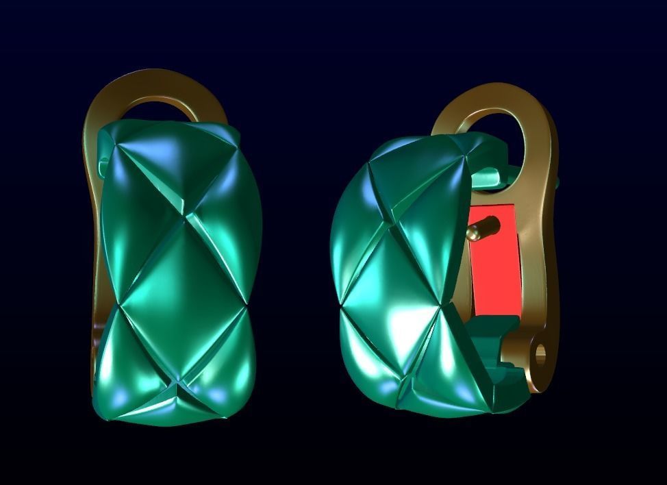 Coco Crush earrings 1 3D print model_2