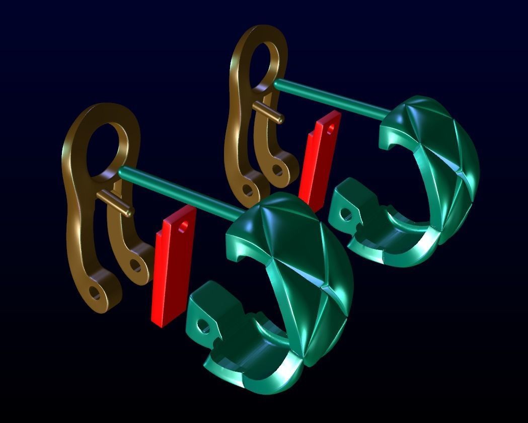 Coco Crush earrings 1 3D print model_6