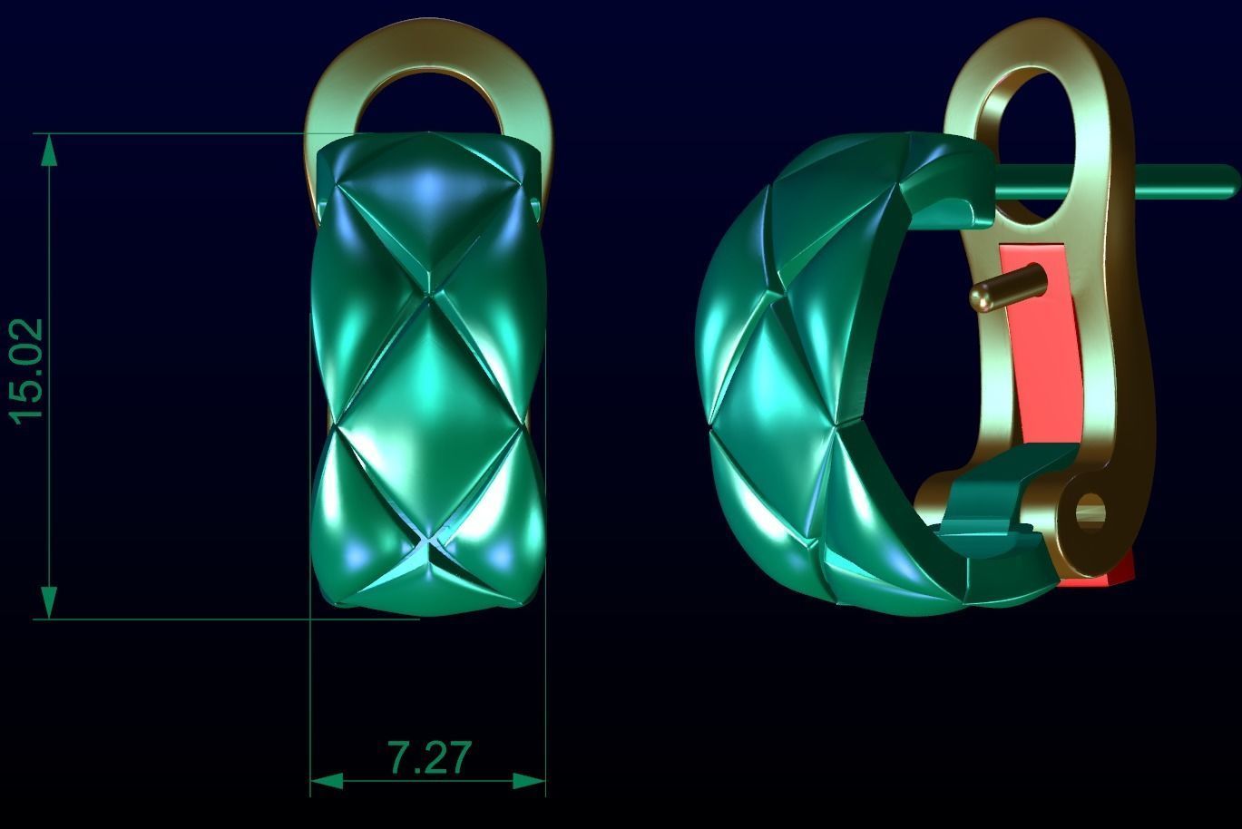 Coco Crush earrings 1 3D print model_3