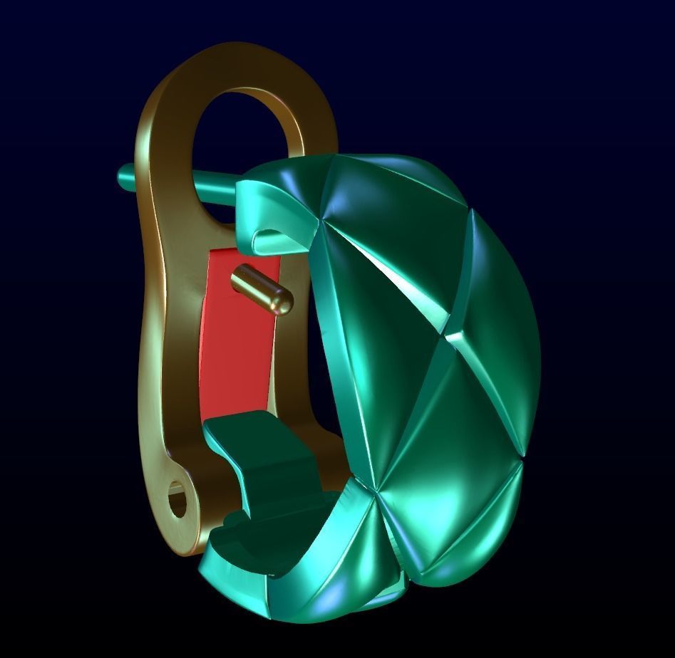 Coco Crush earrings 1 3D print model_5