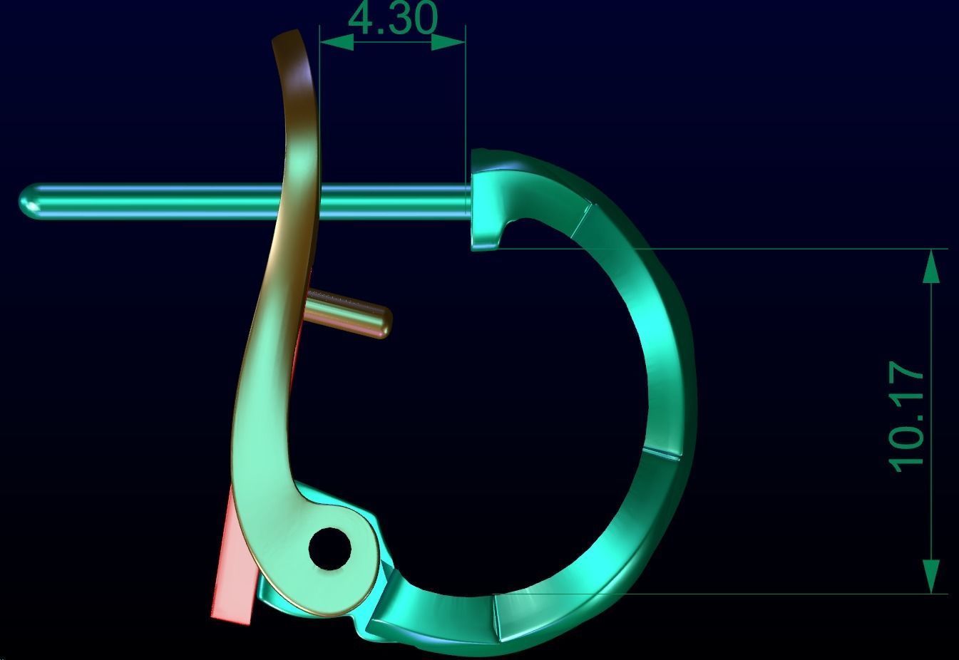 Coco Crush earrings 1 3D print model_4