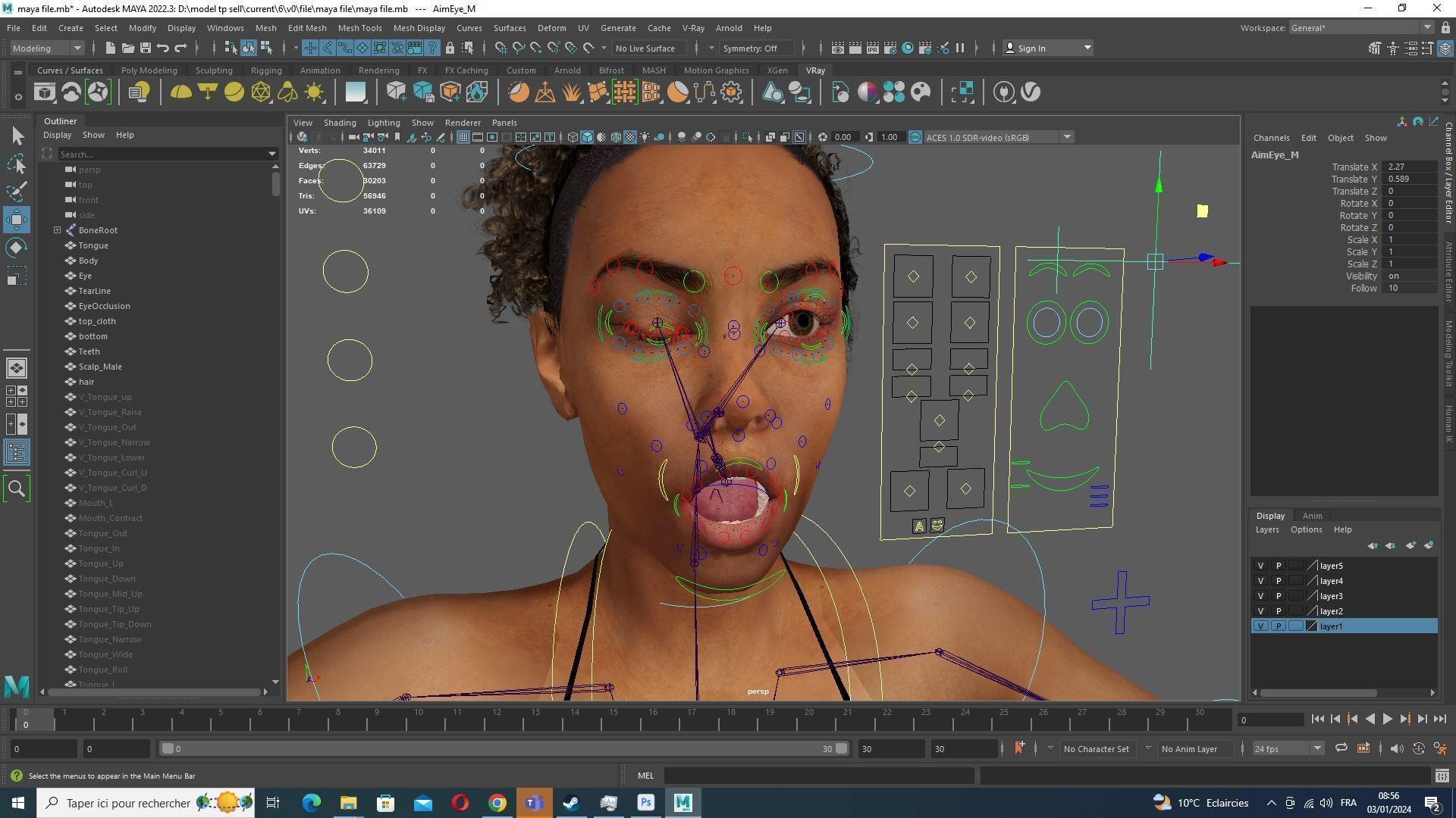 Kali - Primitive Style Low-poly 3D model_37