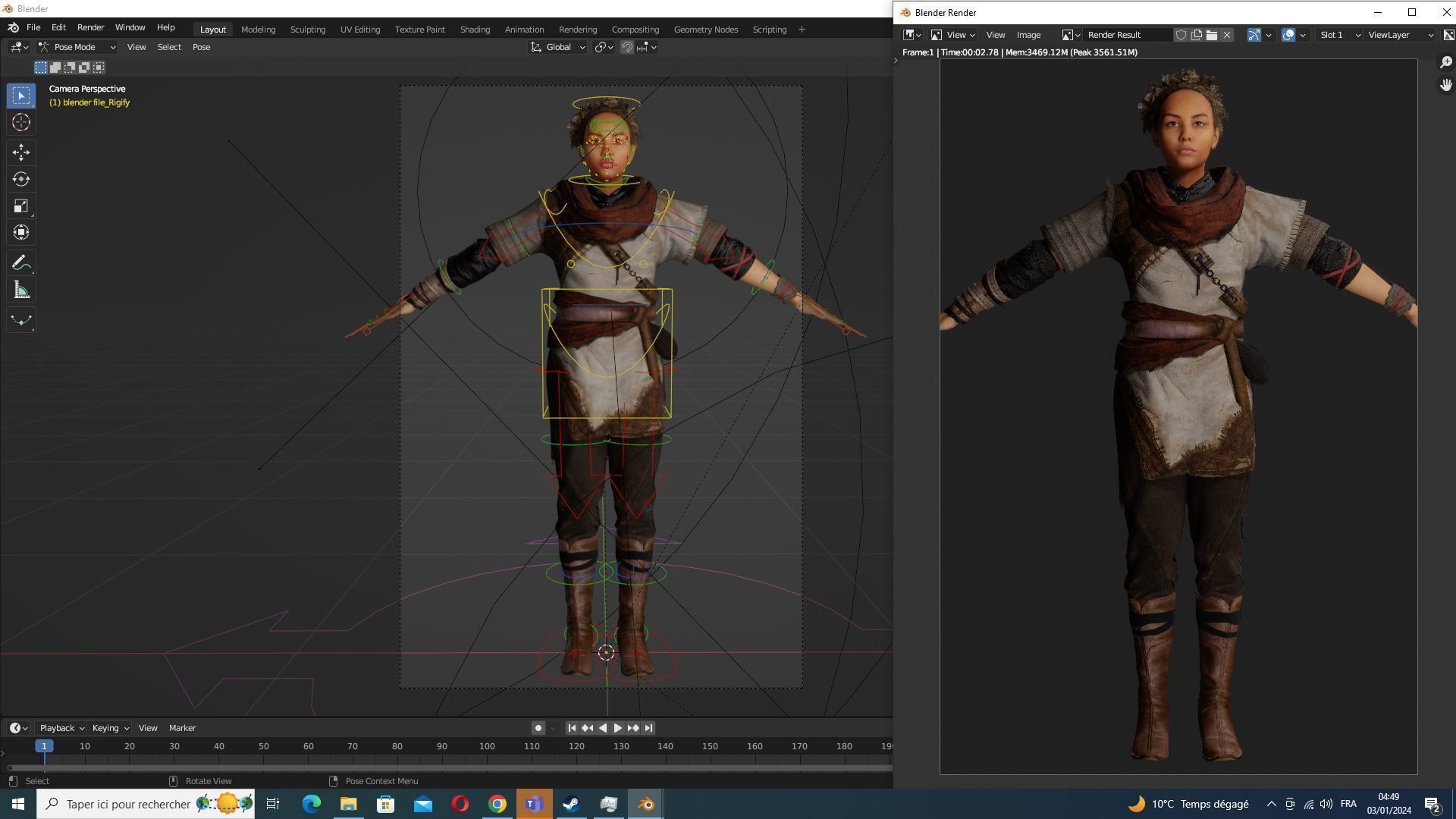 Kali - Primitive Style Low-poly 3D model_24