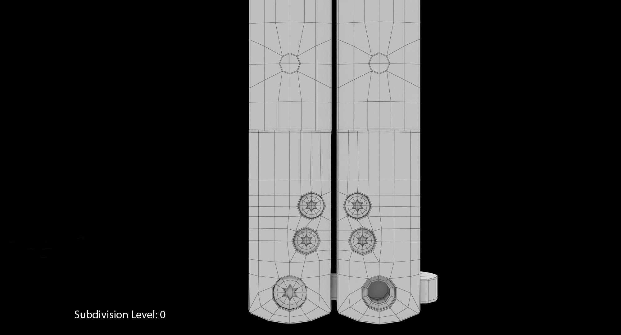 Balisong Butterfly Knife Low-poly 3D model_12