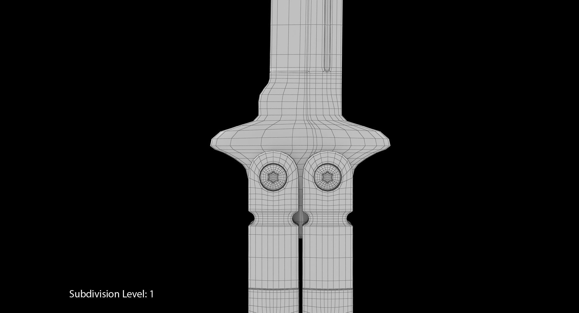 Balisong Butterfly Knife Low-poly 3D model_10