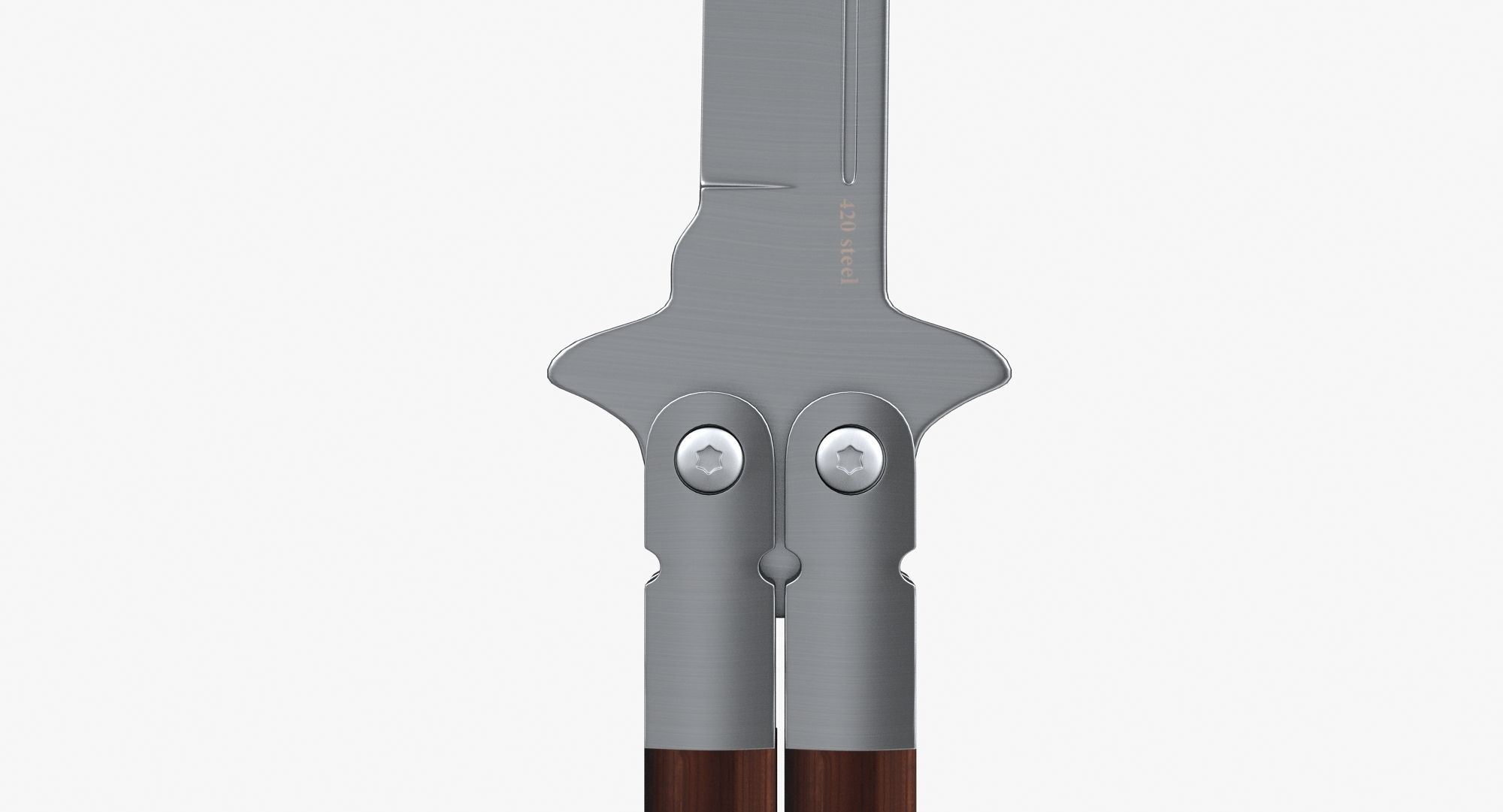 Balisong Butterfly Knife Low-poly 3D model_8