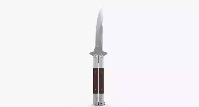 Balisong Butterfly Knife Low-poly 3D model Balisong Butterfly Knife Low-poly 3D model