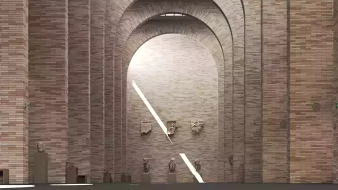 National Museum of Roman Art in Merida - Art gallery - Moneo 3D model