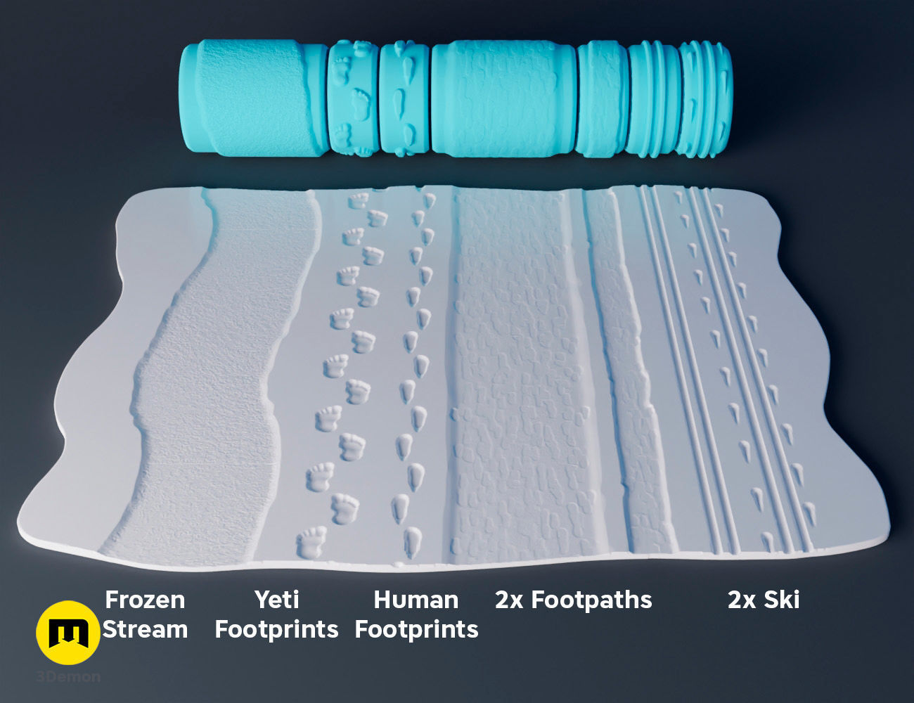 DnD Terrain Rollers Snow Landscape 3D print model_2