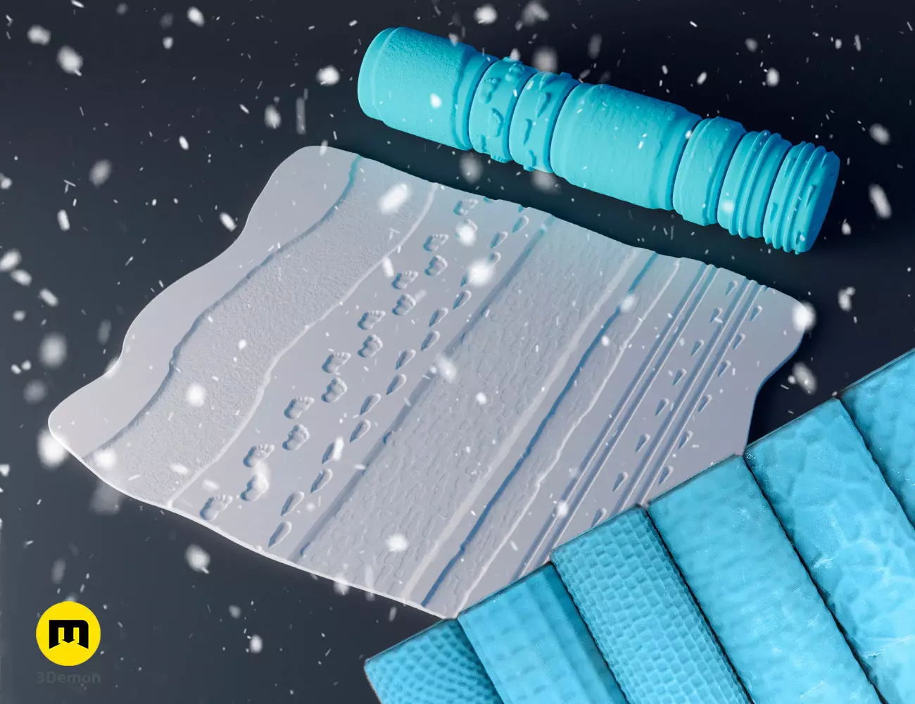 DnD Terrain Rollers Snow Landscape 3D print model_0