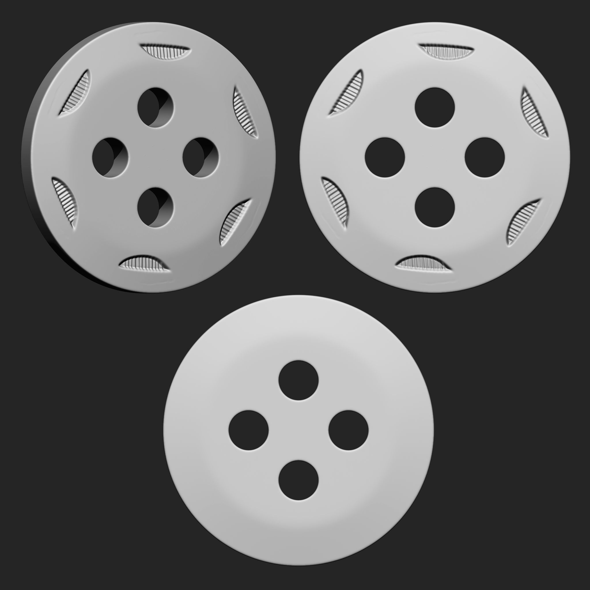 Buttons Collection IMM Brush Pack 21 in One VOL 5 3D model_2