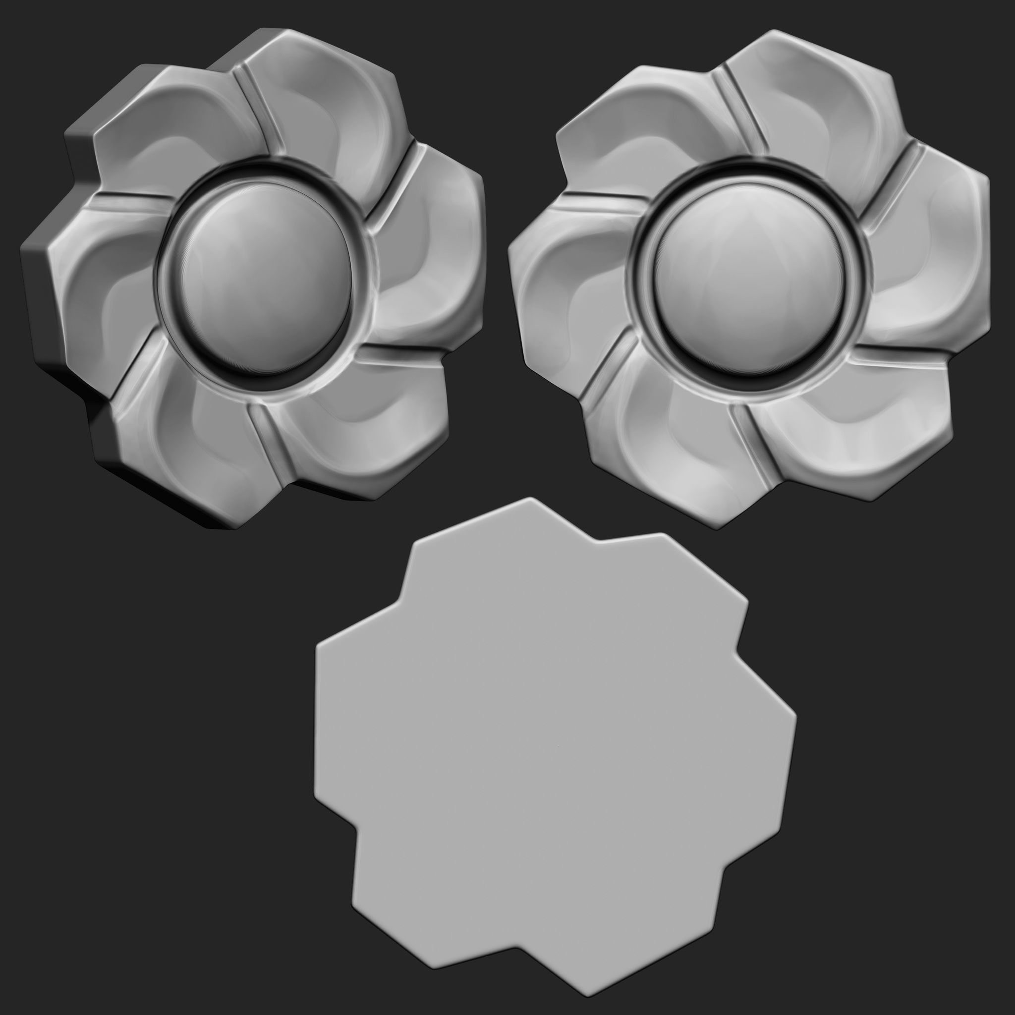 Buttons Collection IMM Brush Pack 21 in One VOL 5 3D model_8