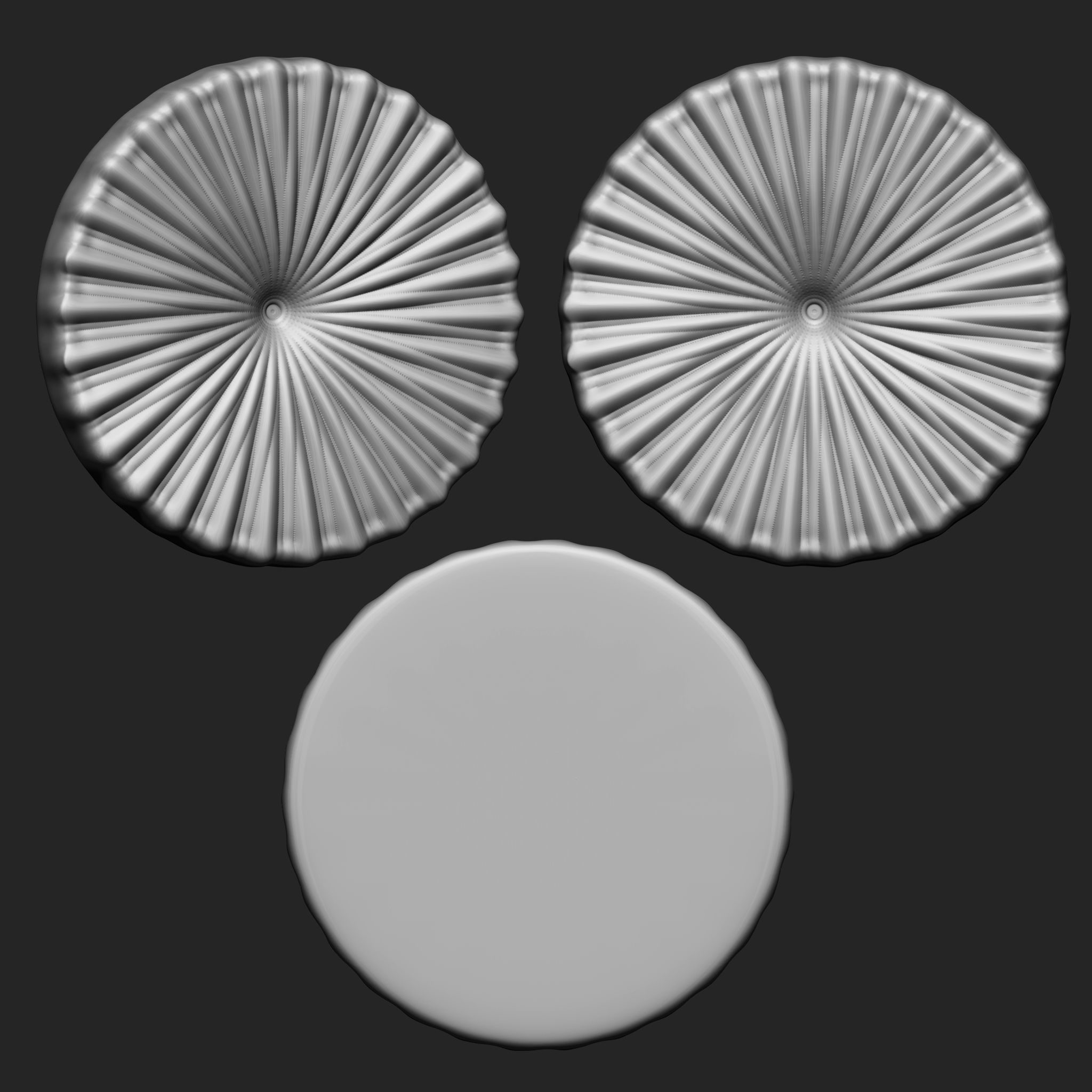 Buttons Collection IMM Brush Pack 21 in One VOL 5 3D model_7