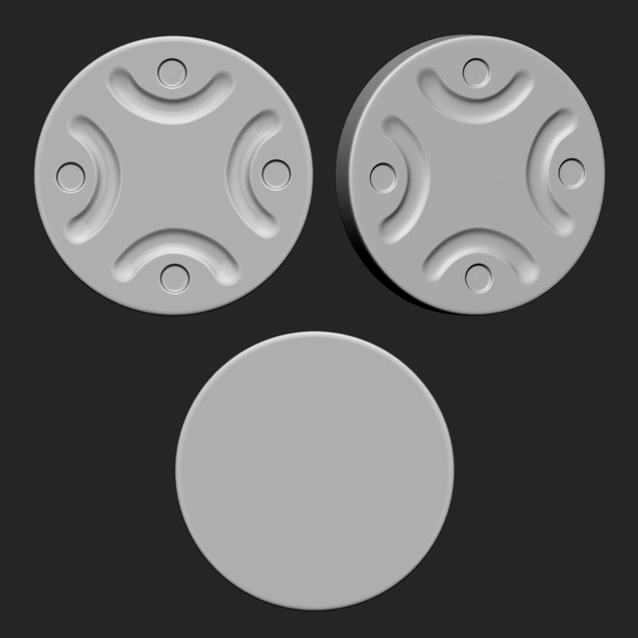 Buttons Collection IMM Brush Pack 21 in One VOL 5 3D model_20