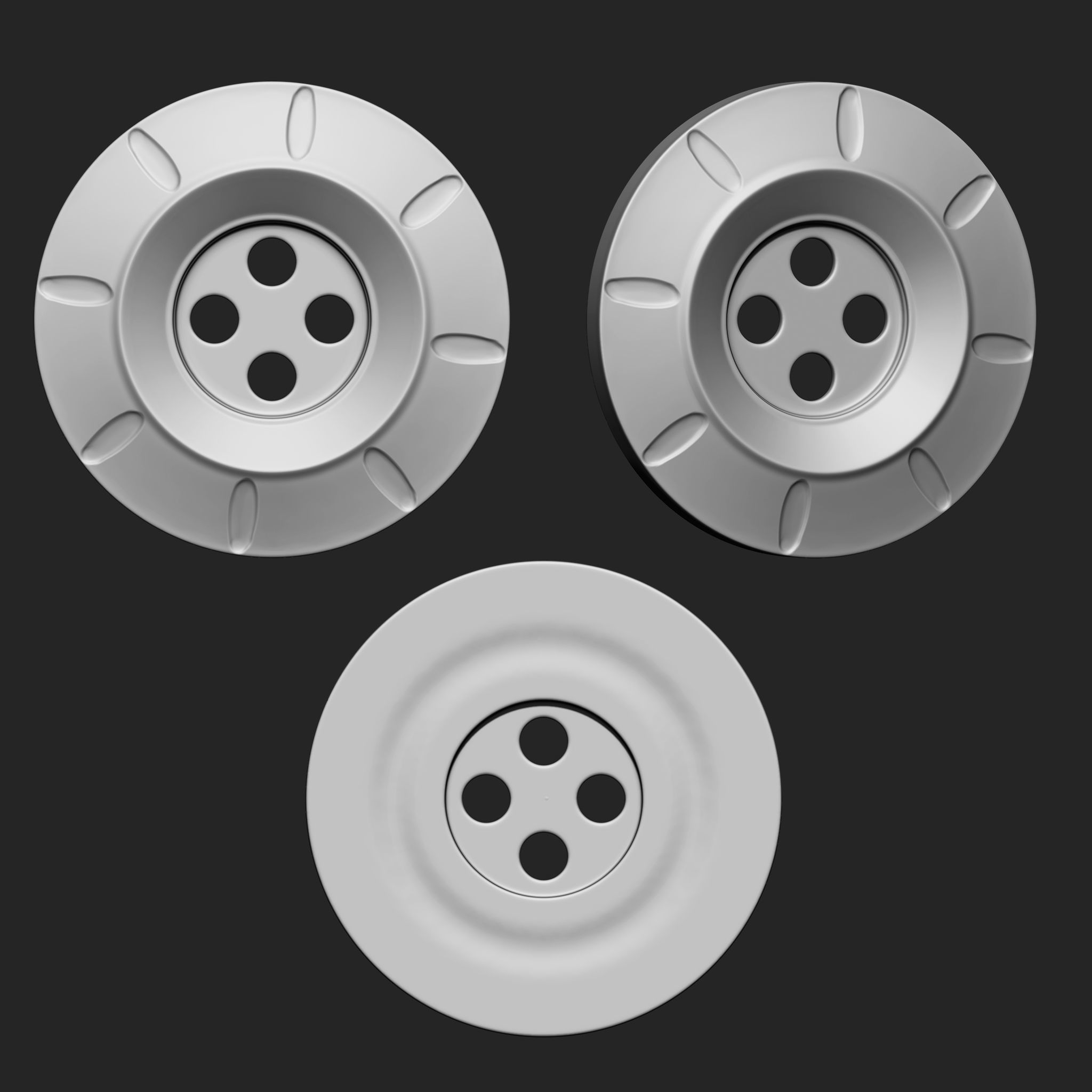 Buttons Collection IMM Brush Pack 21 in One VOL 5 3D model_19