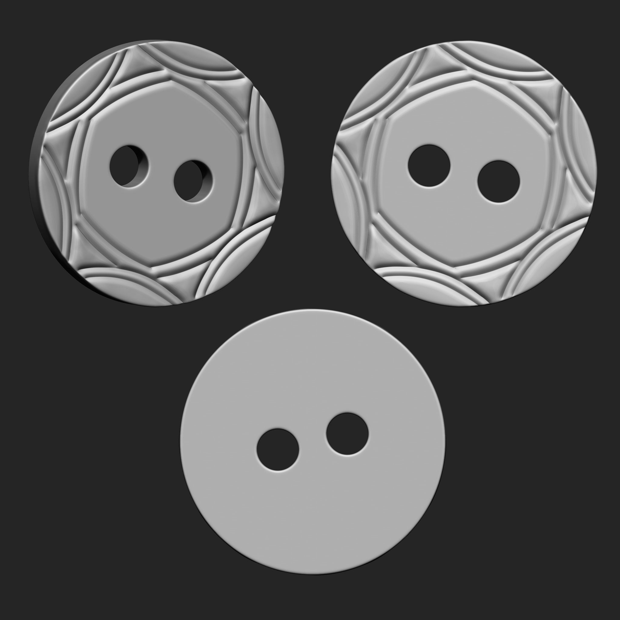 Buttons Collection IMM Brush Pack 21 in One VOL 5 3D model_16