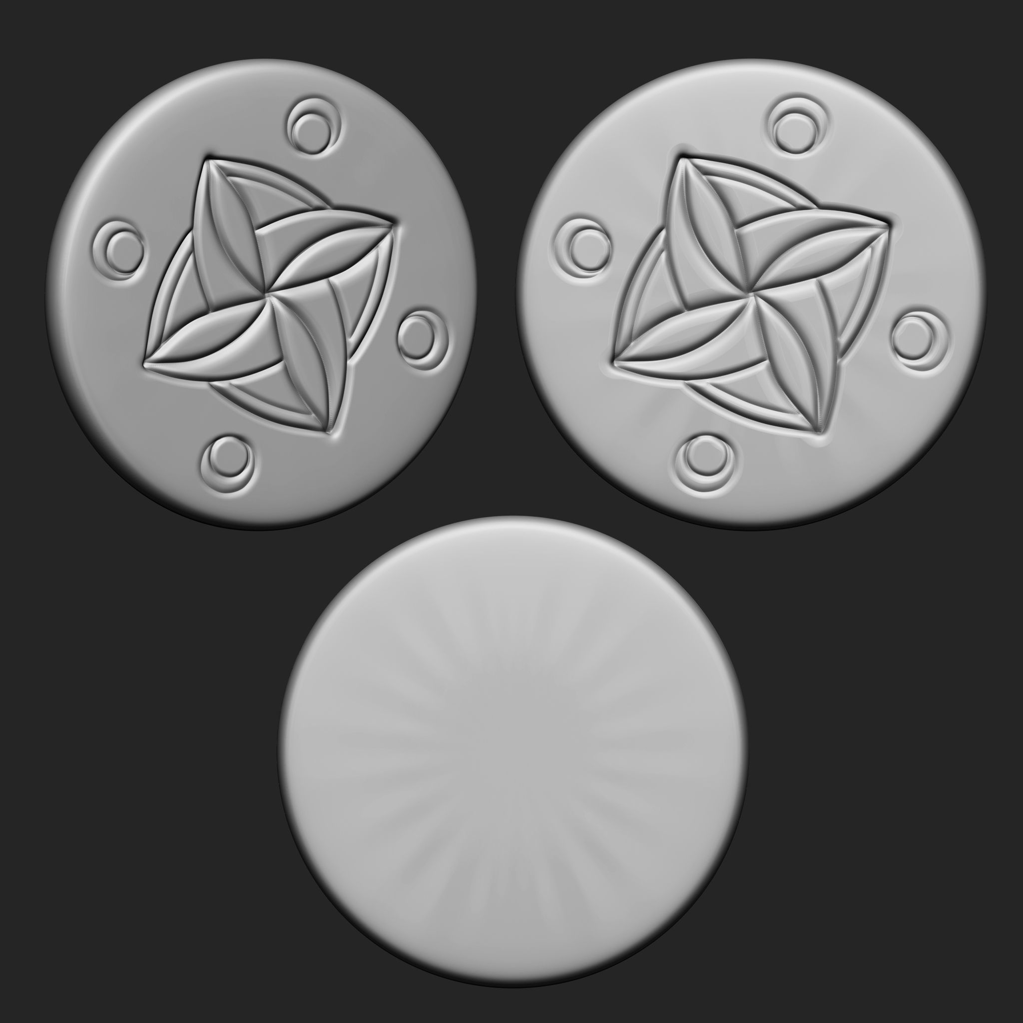 Buttons Collection IMM Brush Pack 21 in One VOL 5 3D model_21