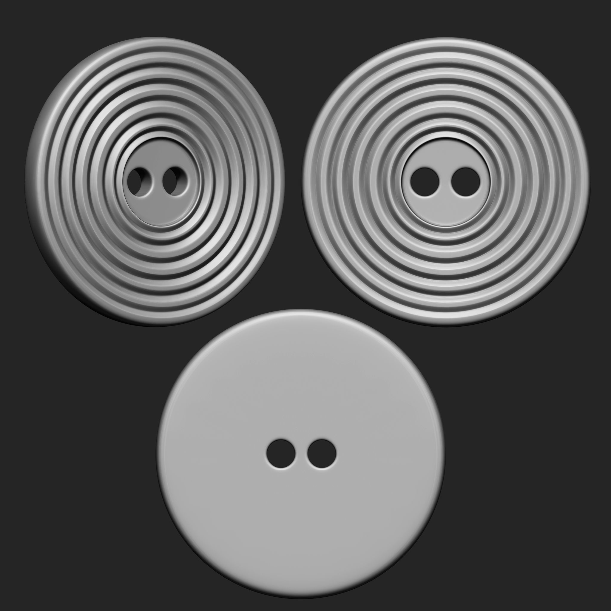 Buttons Collection IMM Brush Pack 21 in One VOL 5 3D model_15