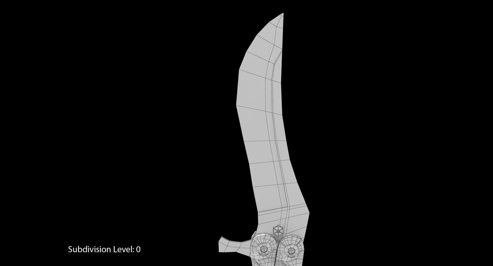 Balisong Butterfly Knife Green Low-poly 3D model_15