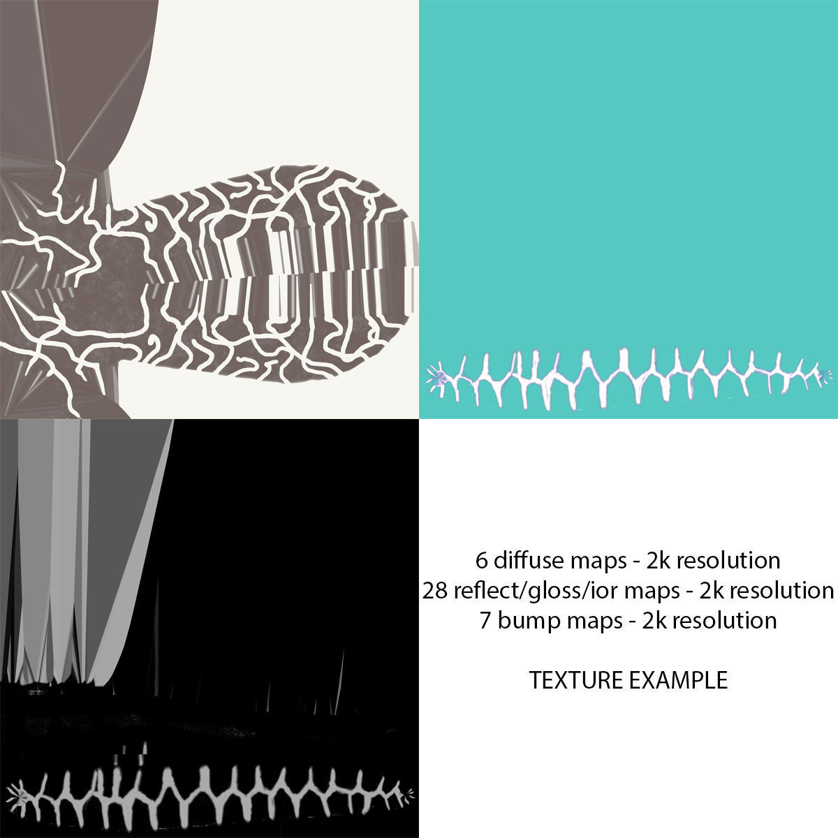 Balisong Butterfly Knife Green Low-poly 3D model_18