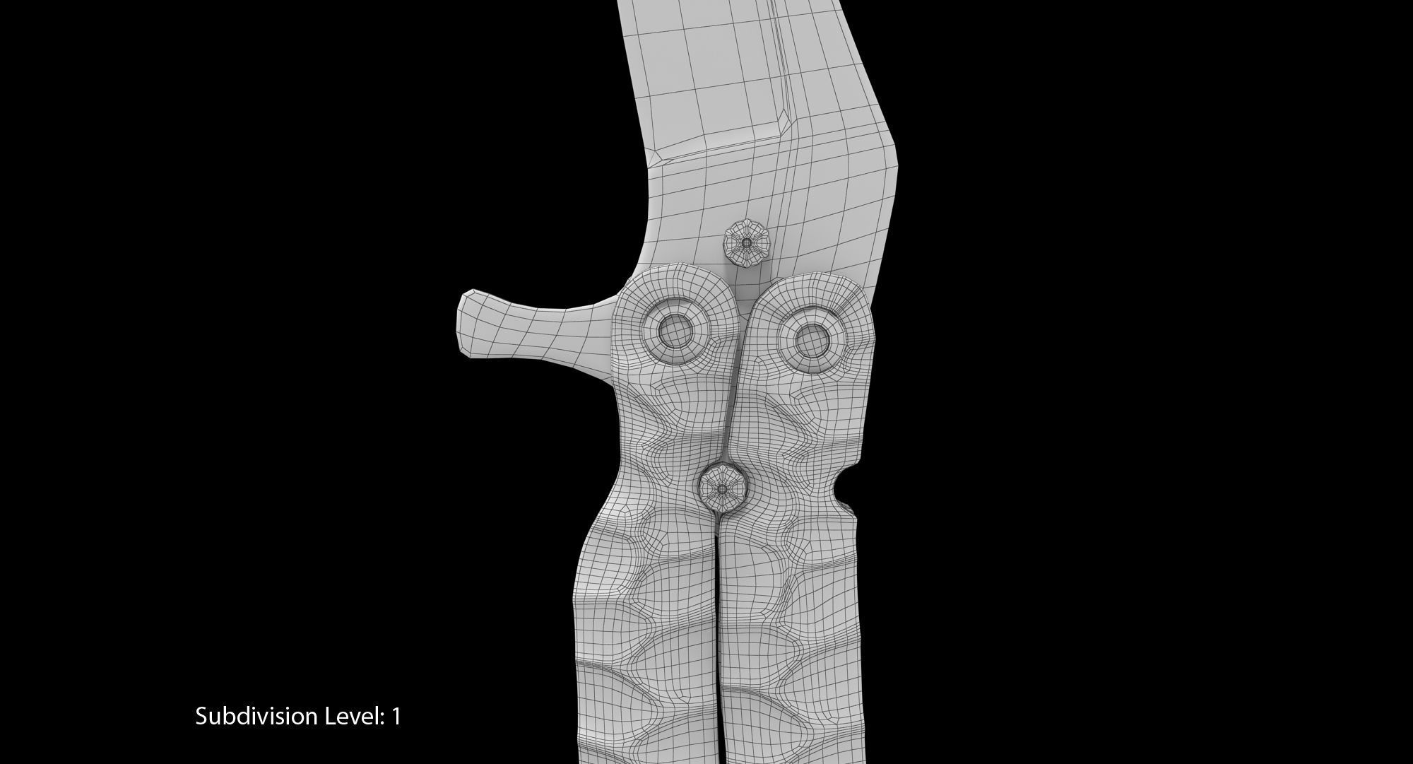 Balisong Butterfly Knife Green Low-poly 3D model_10