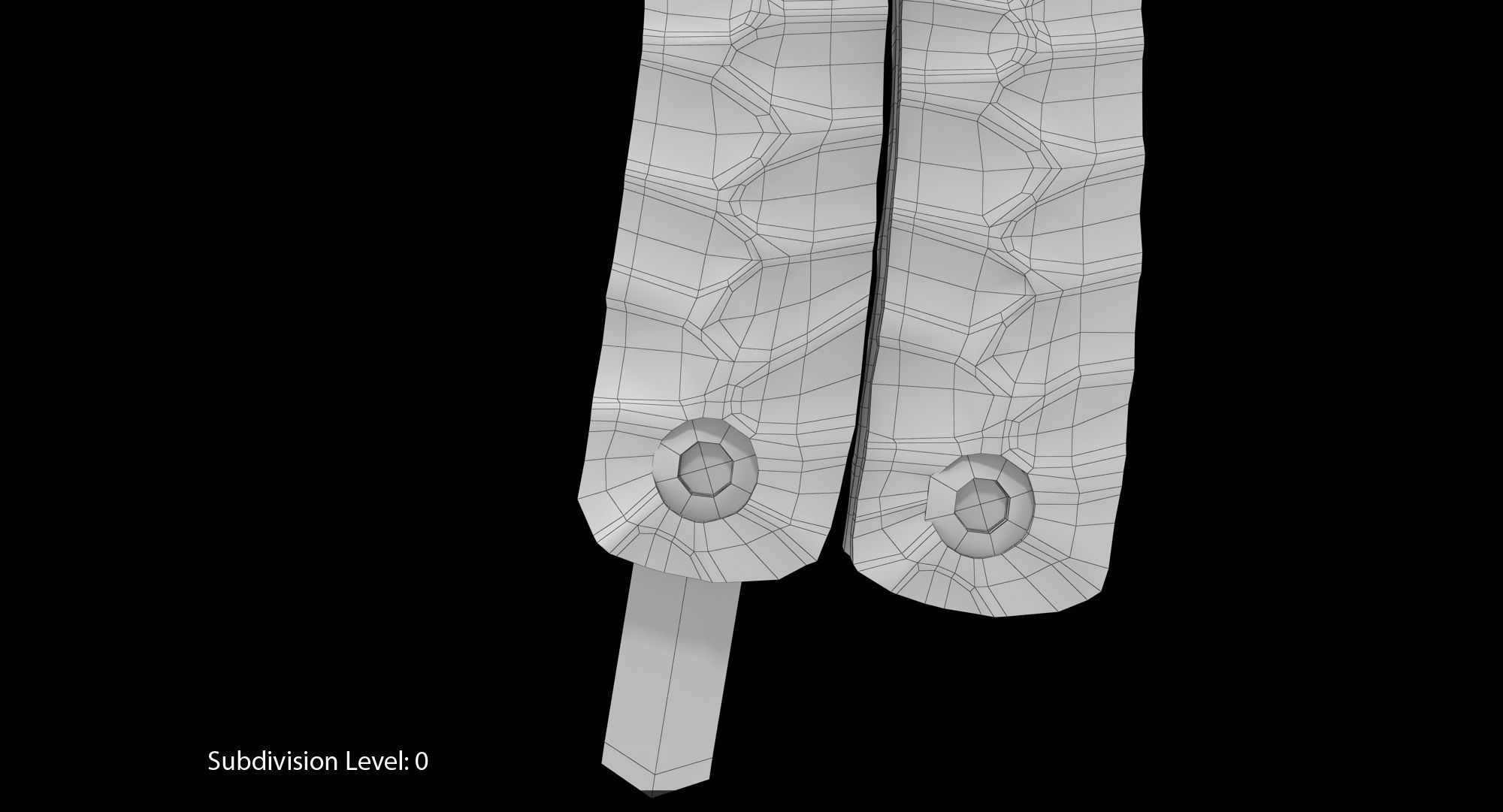 Balisong Butterfly Knife Green Low-poly 3D model_12