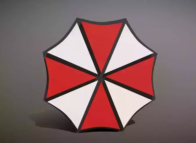 Resident Evil Umbrella Corporation Logo 3D print model