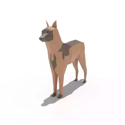 Low poly Belgian Malinois