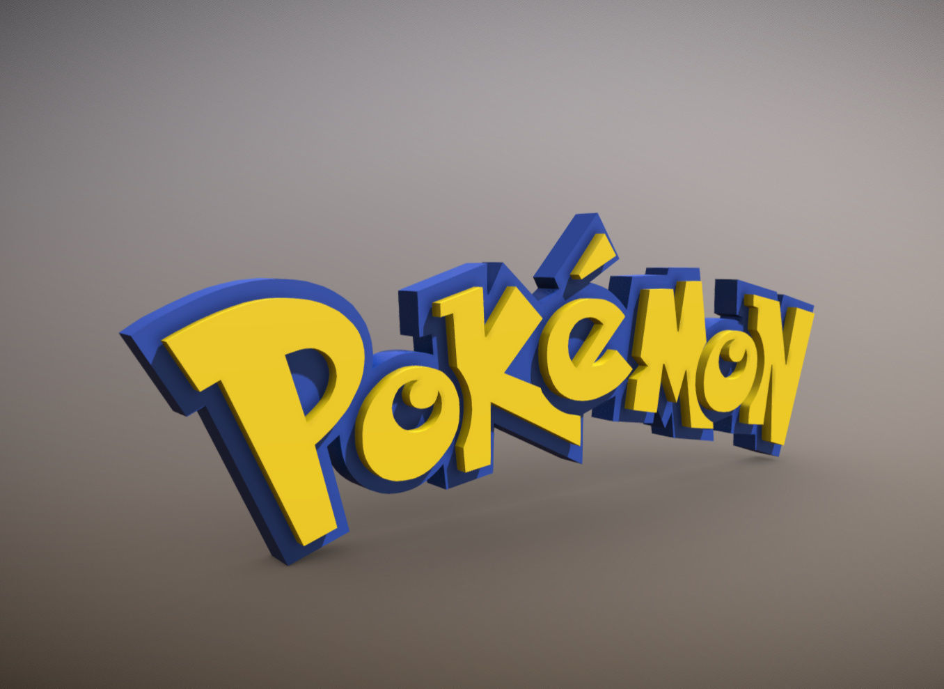 POKEMON LOGO 3D print model_1