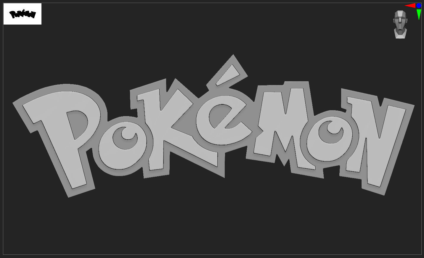 POKEMON LOGO 3D print model_6