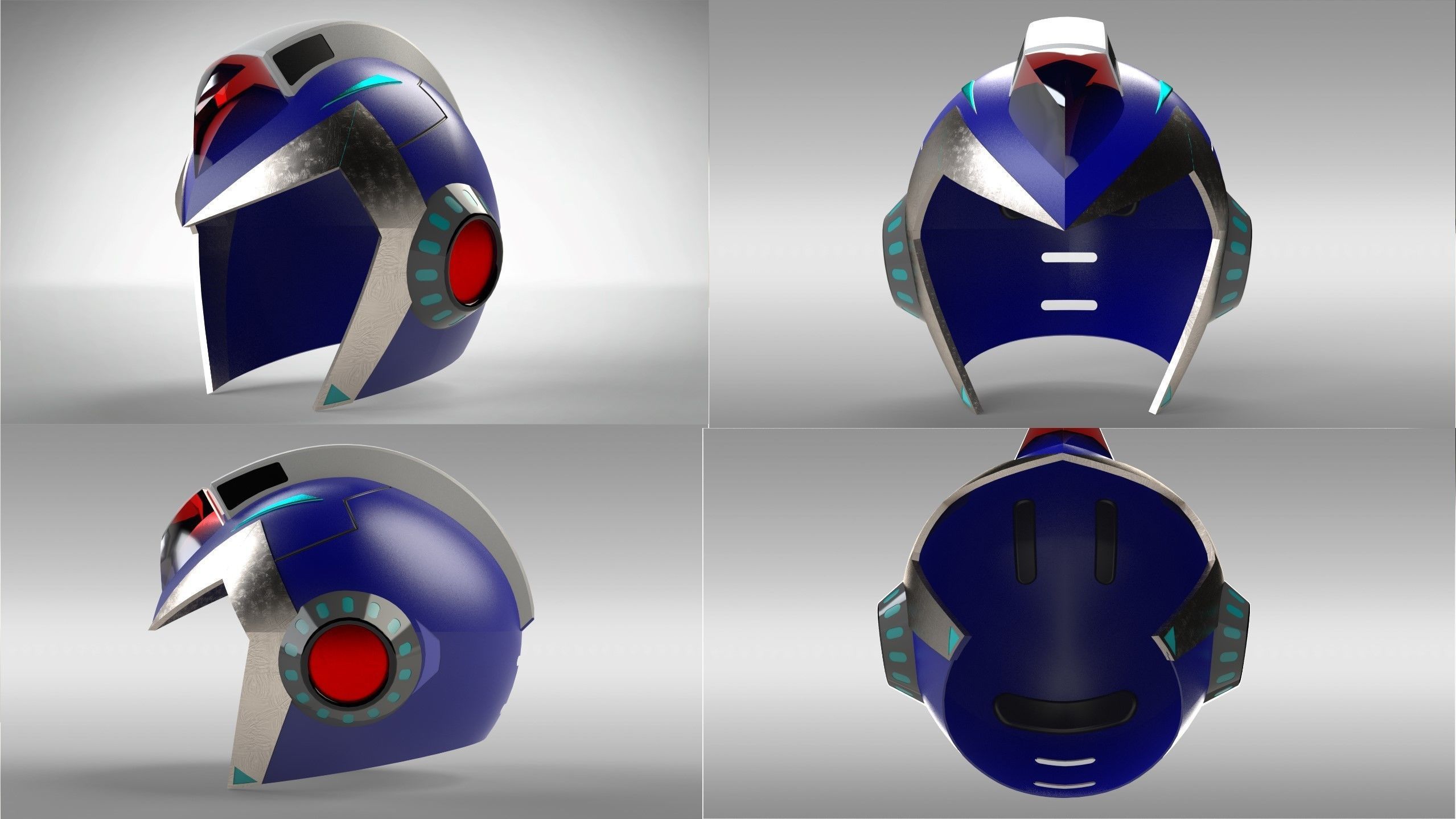 Casco Megaman X 3D print model_2