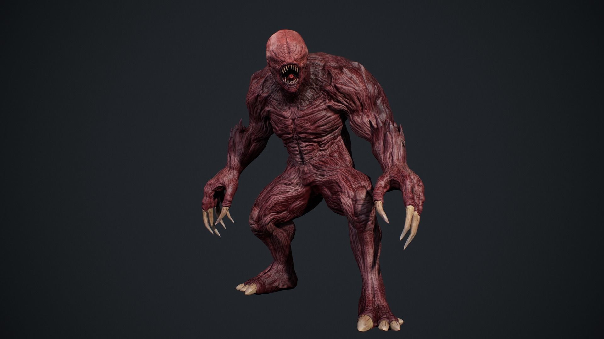 Monster 4 Low-poly 3D model_15