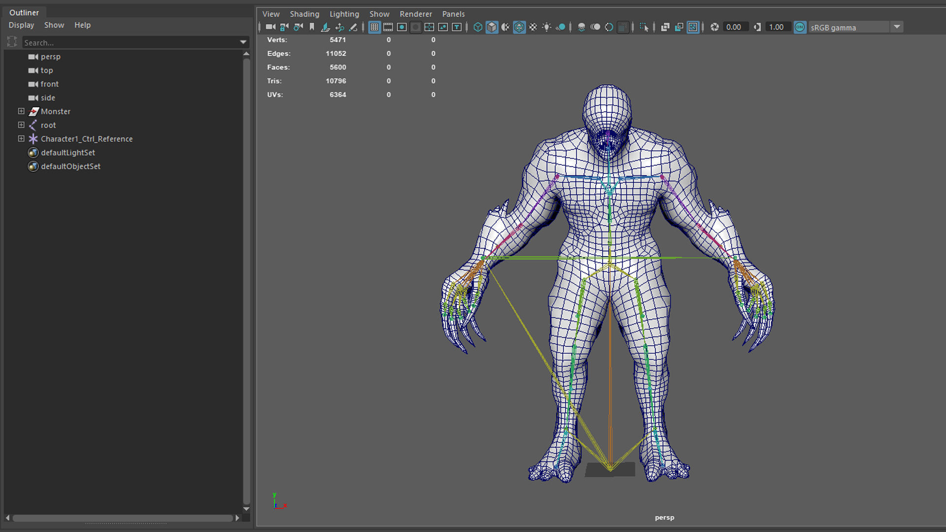 Monster 4 Low-poly 3D model_29