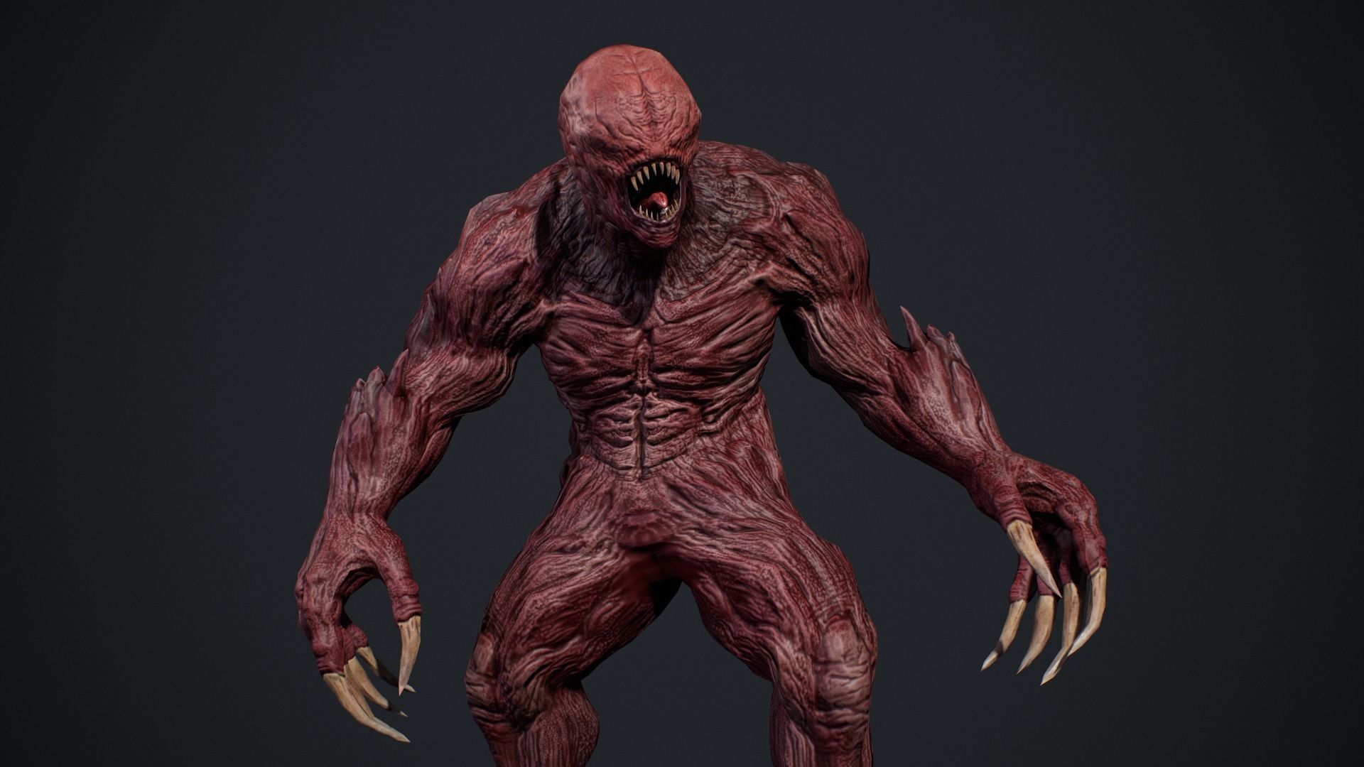 Monster 4 Low-poly 3D model_16