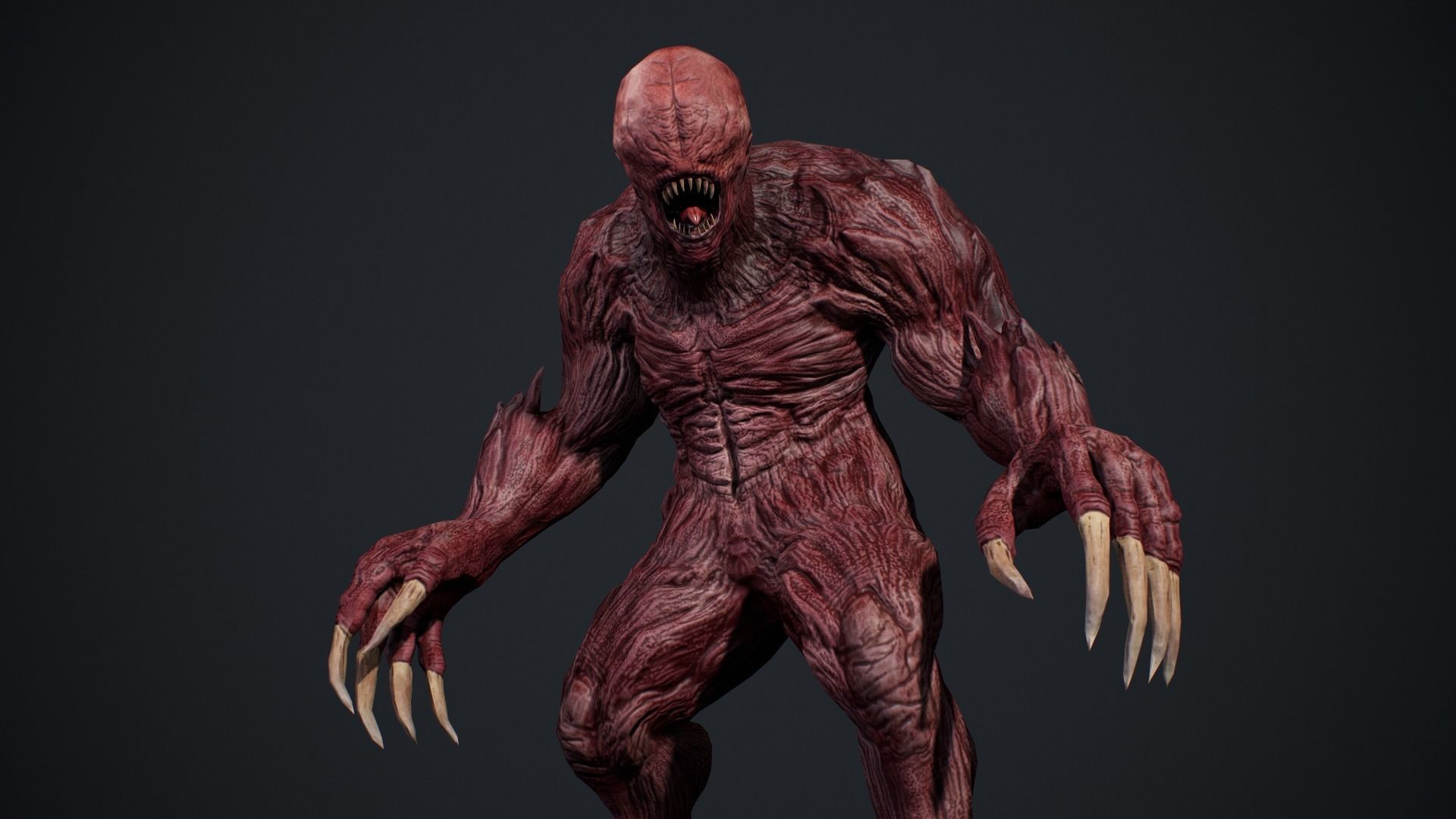 Monster 4 Low-poly 3D model_14