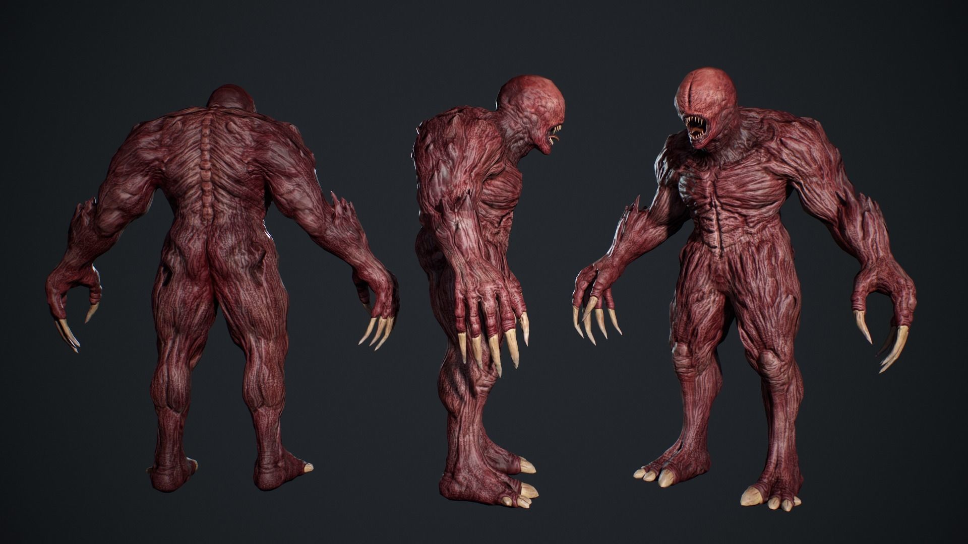 Monster 4 Low-poly 3D model_7