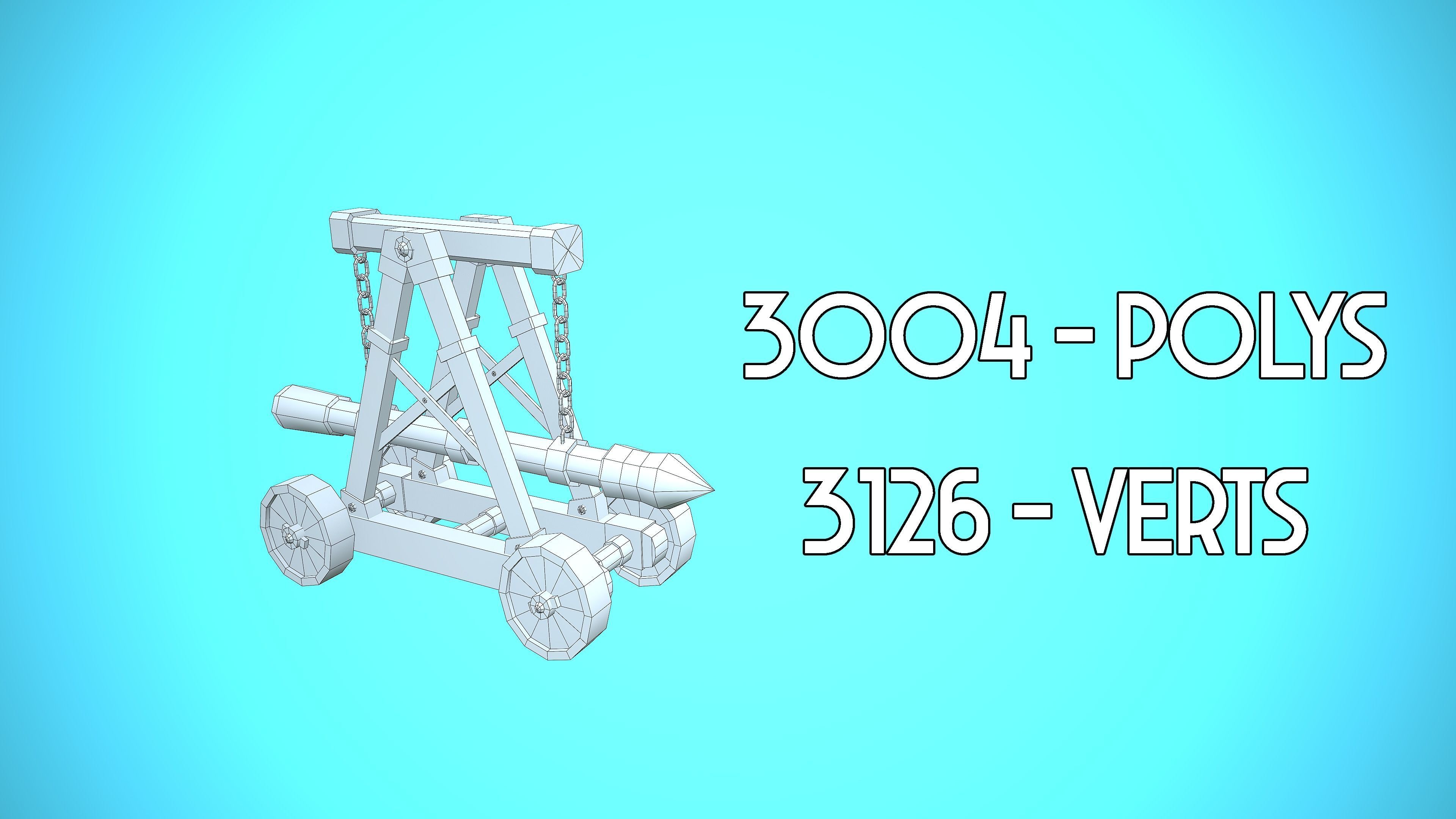 MEDIEVAL RAM CARTOON STYLIZED Low-poly 3D model_2