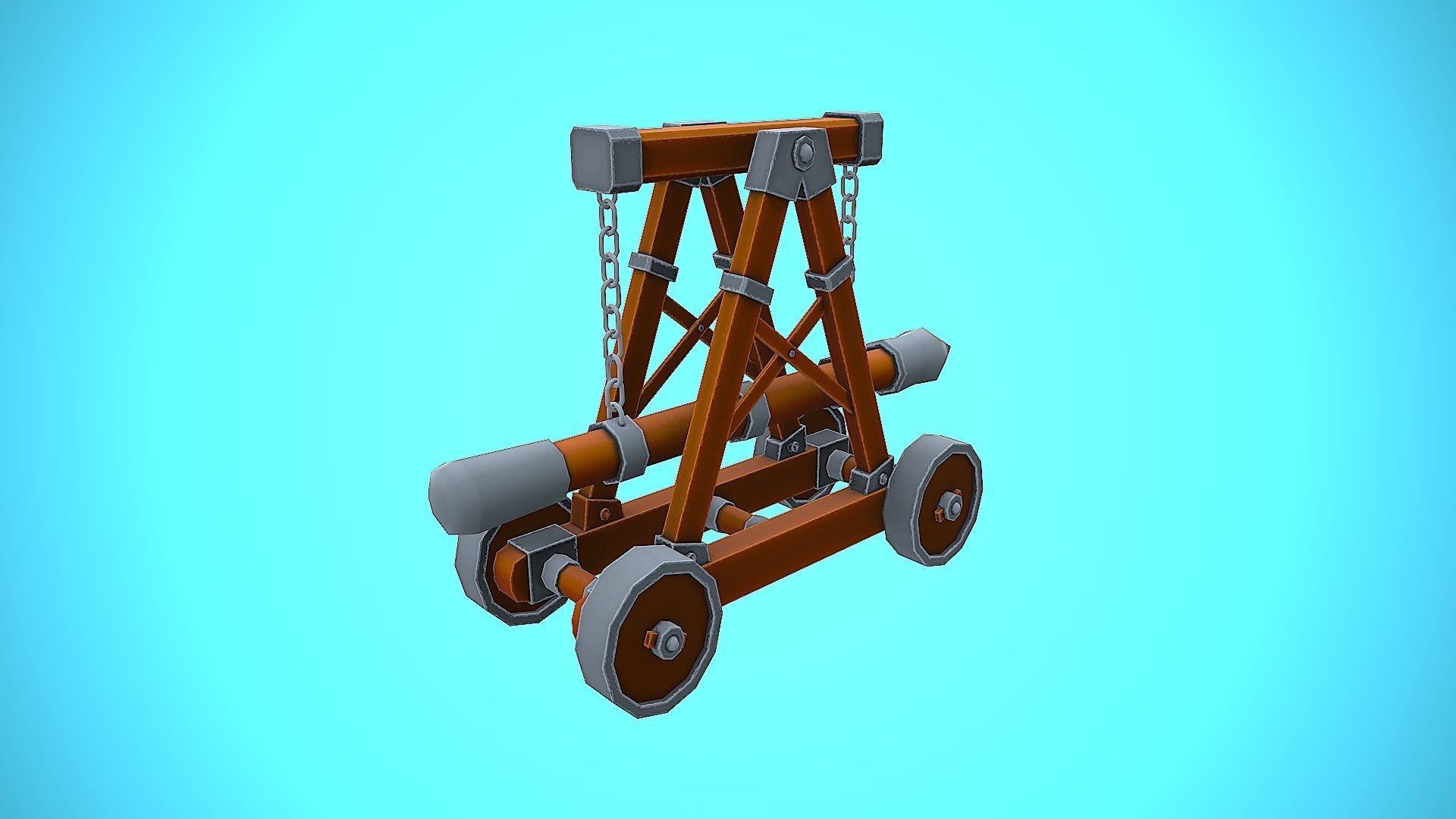 MEDIEVAL RAM CARTOON STYLIZED Low-poly 3D model_10