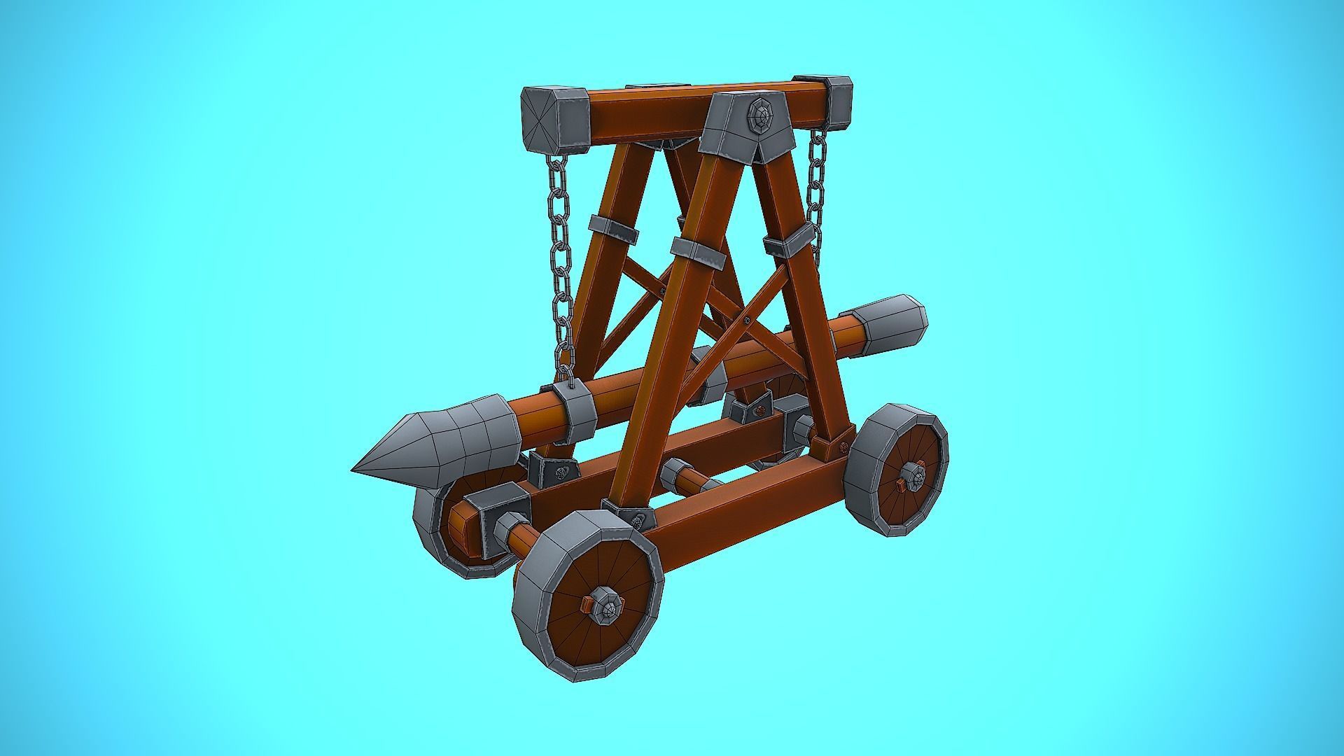 MEDIEVAL RAM CARTOON STYLIZED Low-poly 3D model_6