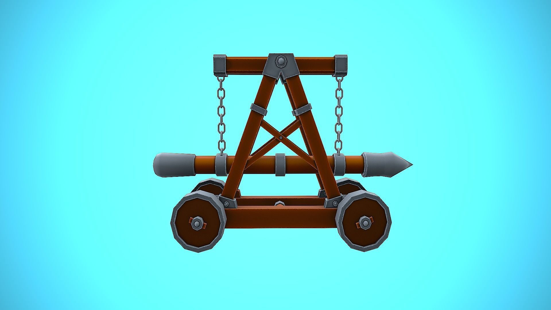 MEDIEVAL RAM CARTOON STYLIZED Low-poly 3D model_11