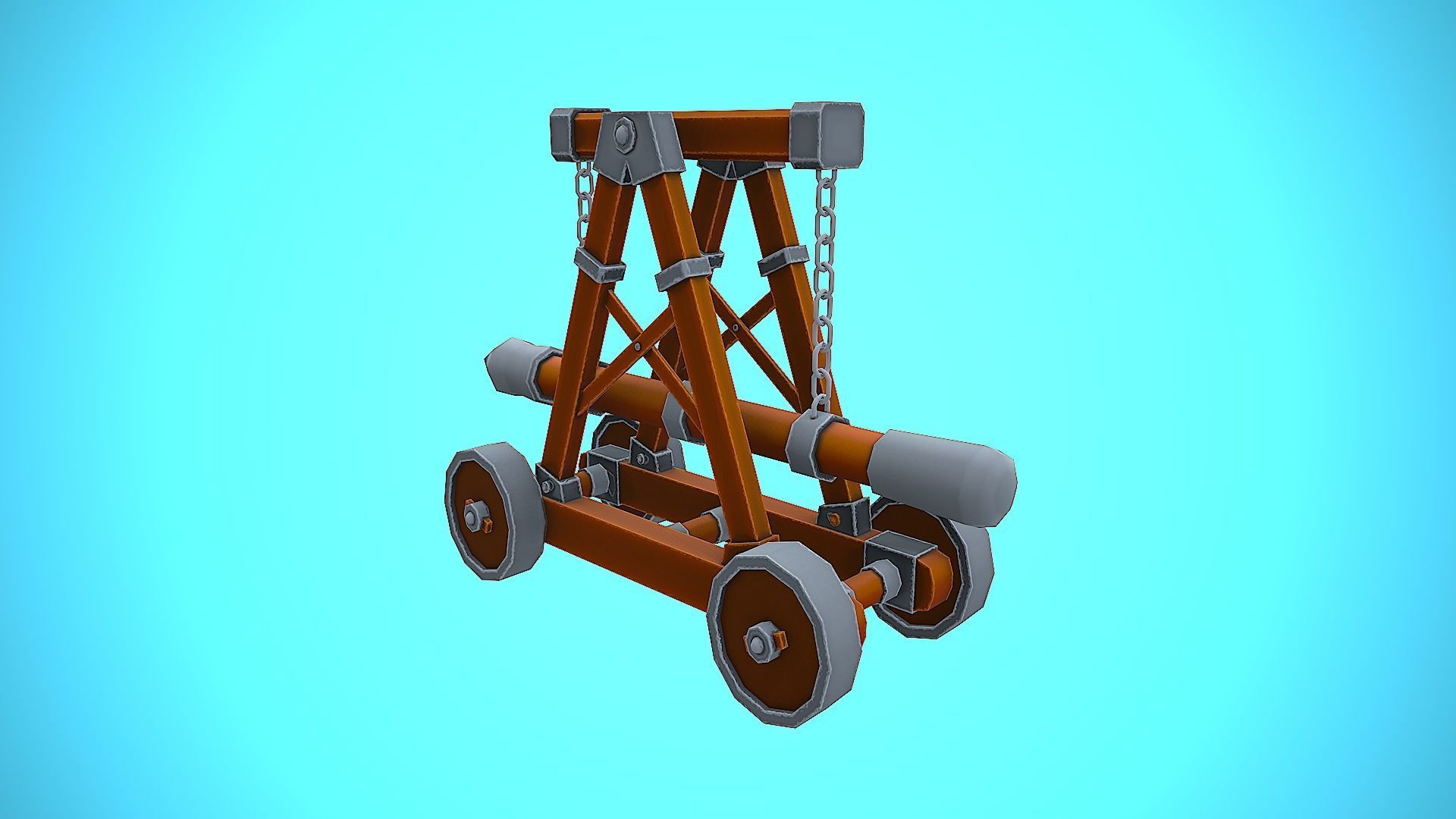 MEDIEVAL RAM CARTOON STYLIZED Low-poly 3D model_8