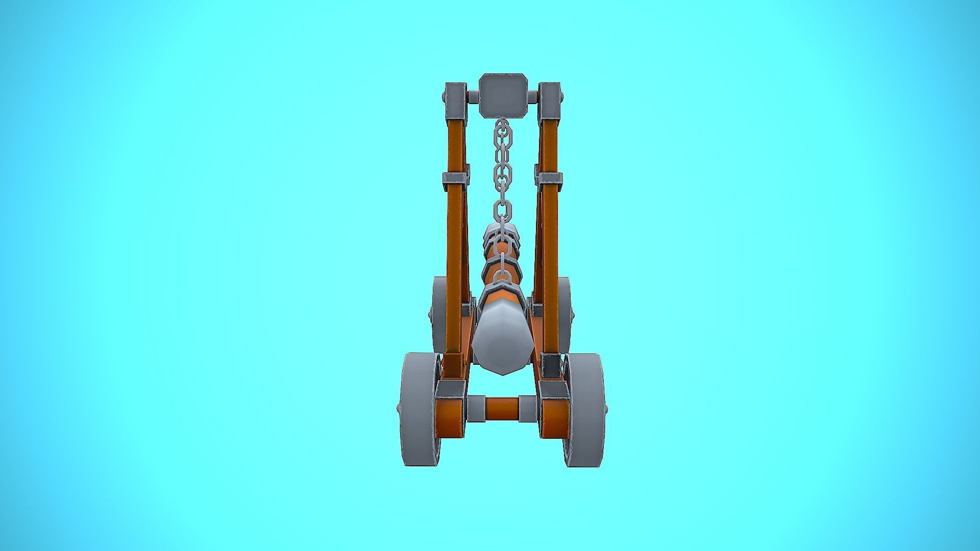 MEDIEVAL RAM CARTOON STYLIZED Low-poly 3D model_9