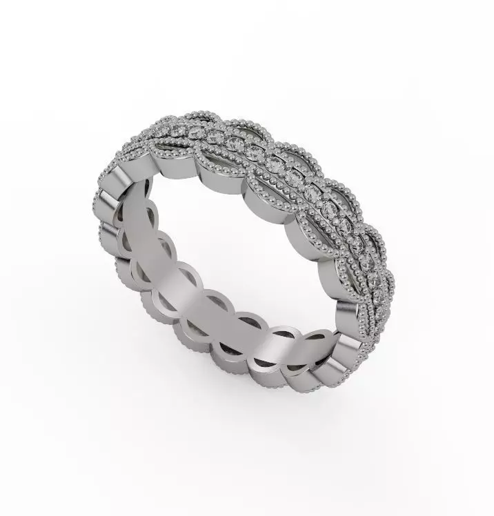 Wedding ring 3D print model_0