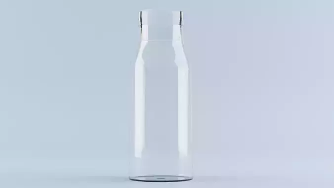 Glass milk bottle