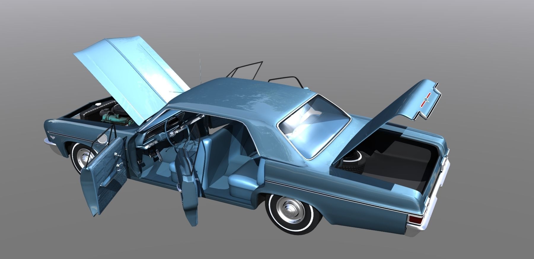 1966 Chevy Impala 3D model_11