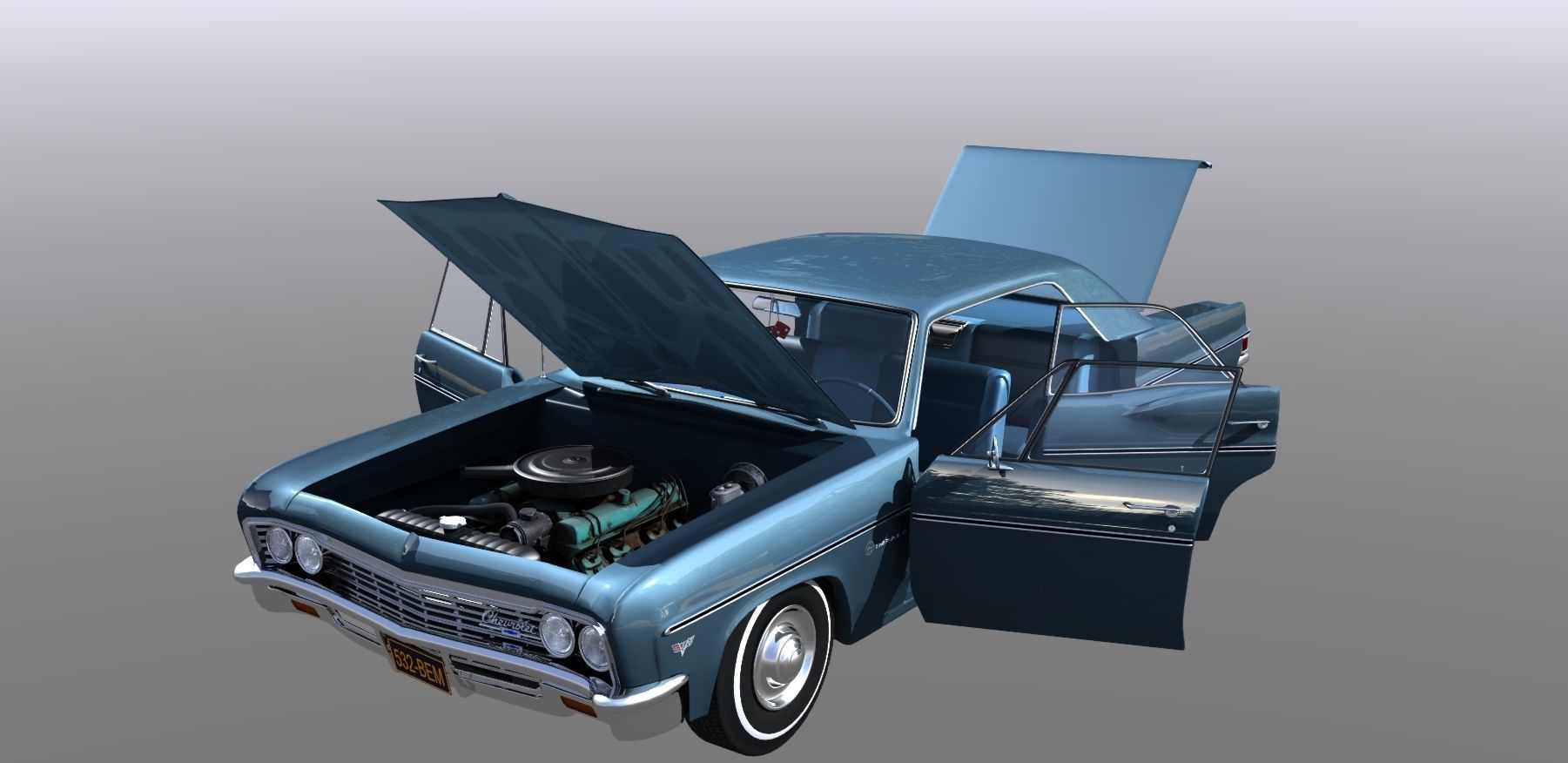 1966 Chevy Impala 3D model_12